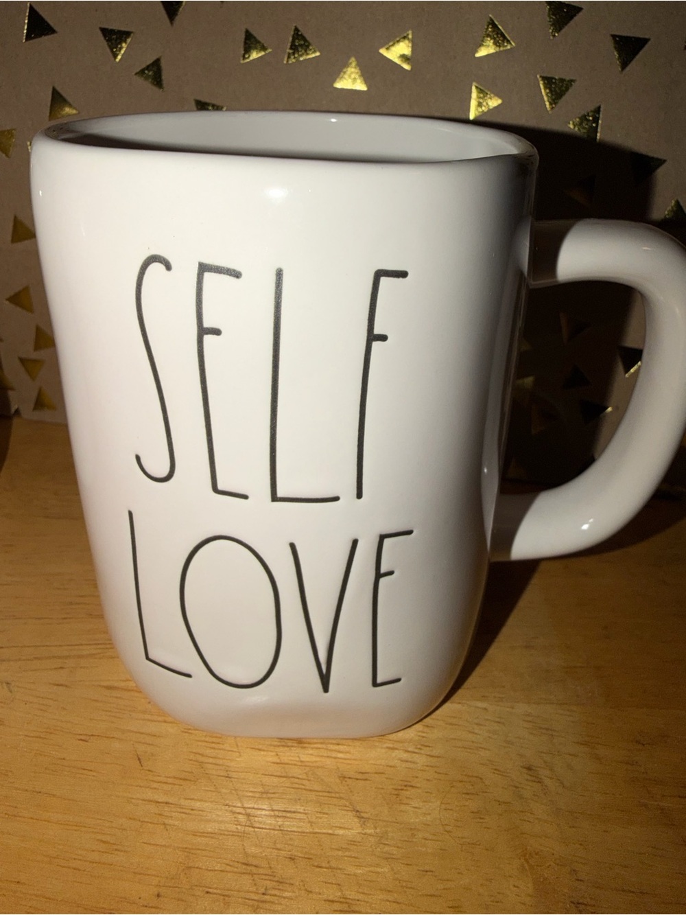 Rae Dunn White "SELF LOVE" Ceramic Mug